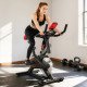Soozier Upright Exercise Bike, Magnetic Resistance Stationary Bike with LCD Display, Indoor Cycling Bike for Home w/ Adjustable Resistance, Comfortable Seat Cushion