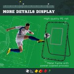 Soozier Volleyball Rebounder Net, Angles Adjustable Soccer Rebounder, Lacrosse Baseball Volleyball Training Equipment Aid