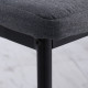 Modern Dining Chairs Set of 4, Upholstered Linen Fabric Kitchen Chairs with Channel Tufting and Metal Legs for Living Room, Dining Room, Bedroom, Grey