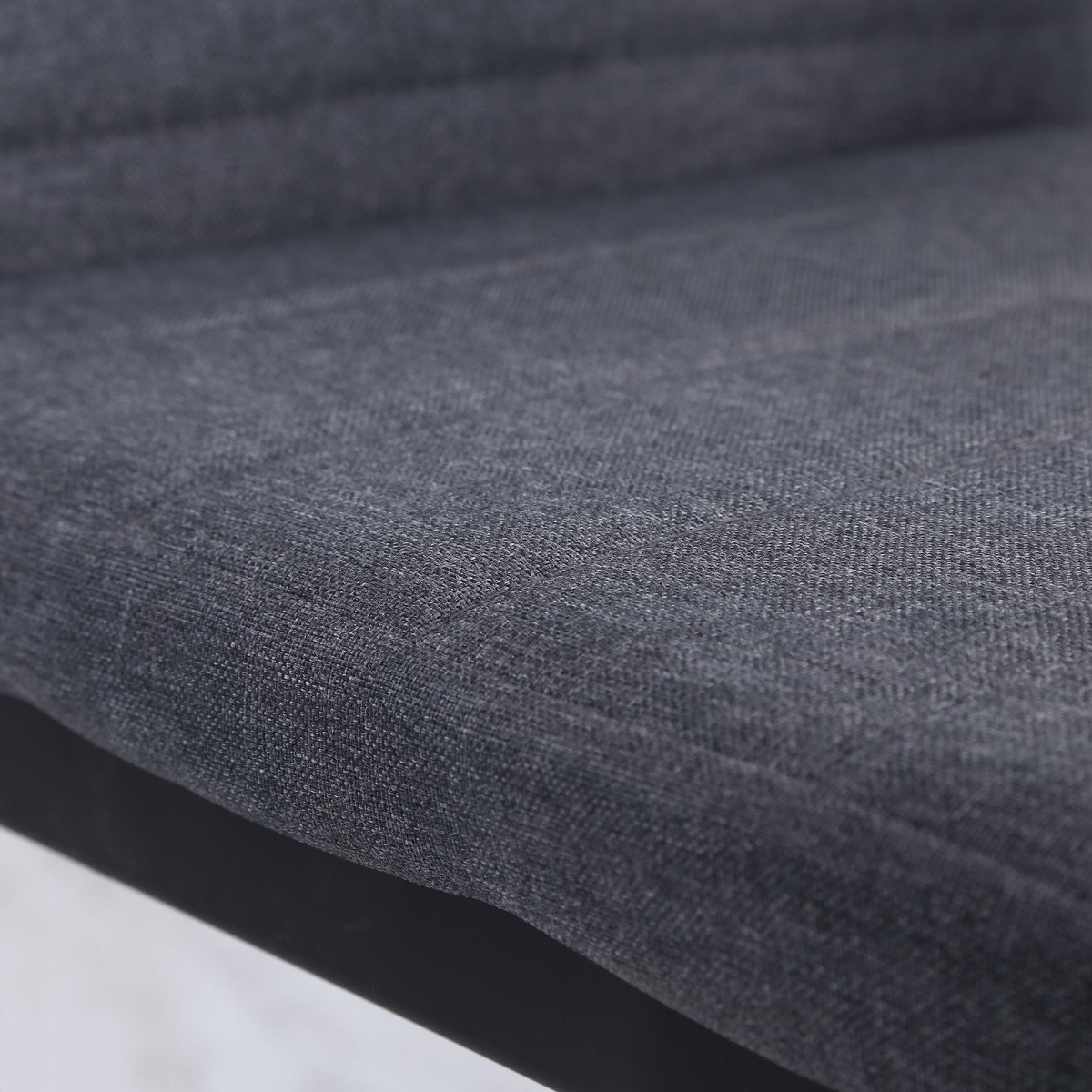 Modern Dining Chairs Set of 4, Upholstered Linen Fabric Kitchen Chairs with Channel Tufting and Metal Legs for Living Room, Dining Room, Bedroom, Grey