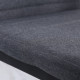 Modern Dining Chairs Set of 4, Upholstered Linen Fabric Kitchen Chairs with Channel Tufting and Metal Legs for Living Room, Dining Room, Bedroom, Grey