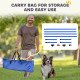 Set of 4 Dog Agility Training Equipment Adjustable Jump Bar Pet Exercise Kit with Carrying Bag (Blue)
