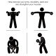 Soozier 35lbs Rubber Hex Dumbbell, Weight Dumbbell Hand Weight Barbell for Body Fitness Training for Home Office Gym, Black