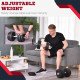 Soozier 66 lbs Adjustable Dumbbells Weight Set Dumbbell Hand Weight Barbell for Body Fitness Lifting Training for Home Office Gym, Black