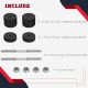 Soozier 66 lbs Adjustable Dumbbells Weight Set Dumbbell Hand Weight Barbell for Body Fitness Lifting Training for Home Office Gym, Black