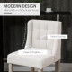 Modern Counter Bar Stools Tufted Upholstered Counter Chairs Set of 2 for Kitchen, Beige