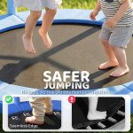 55" Kids Trampoline with Enclosure Net for Indoor/Outdoor, Trampoline for Boys and Girls Age 3-6 Years, Blue