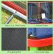 84.75" Kids Trampoline 7 FT Indoor Outdoor Trampolines with Safety Net Enclosure Built-in Zipper Padded Covering, for Boys and Girls, Red
