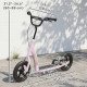 Kids Scooter with 12" EVA Big Tires, Street Bike Bicycle for Teens with Adjustable Height Handle for 5-12 Year Old, Pink