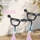 Kids Scooter with 12" EVA Big Tires, Street Bike Bicycle for Teens with Adjustable Height Handle for 5-12 Year Old, Pink