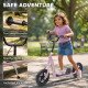 Kids Scooter with 12" EVA Big Tires, Street Bike Bicycle for Teens with Adjustable Height Handle for 5-12 Year Old, Pink