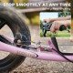 Kids Scooter with 12" EVA Big Tires, Street Bike Bicycle for Teens with Adjustable Height Handle for 5-12 Year Old, Pink