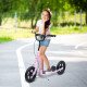 Kids Scooter with 12" EVA Big Tires, Street Bike Bicycle for Teens with Adjustable Height Handle for 5-12 Year Old, Pink
