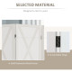4-panel Wall Partition Farmhouse Room Separator with Foldable Design Wooden Frame 5.6FT, White