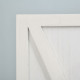 4-panel Wall Partition Farmhouse Room Separator with Foldable Design Wooden Frame 5.6FT, White