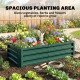 Galvanized Raised Garden Bed, Outdoor Planter Box for Vegetables, Flowers, Herbs, 4' x 2' x 1', Dark Green