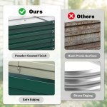 Galvanized Raised Garden Bed, Outdoor Planter Box for Vegetables, Flowers, Herbs, 4' x 2' x 1', Dark Green