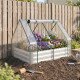 Steel Raised Garden Bed with Cover and Roll Up Door, Dual Use, 50"x37.4" Outdoor Greenhouse, Clear