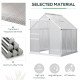 6' x 6' x 6.5' Polycarbonate Greenhouse, Walk-in Green House with Adjustable Roof Vent, Galvanized Base, Sliding Door and Rain Gutter for Outdoor, Garden, Backyard, Clear