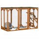 71"L Catio Outdoor Cat Enclosure, Indoor Cat Cage, Pet House, Small Animal Hutch for 1-2 Rabbit, Kitten, Kitty Crate Kennel w/ Waterproof Roof, Multi-Level Platforms, Orange