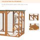 71"L Catio Outdoor Cat Enclosure, Indoor Cat Cage, Pet House, Small Animal Hutch for 1-2 Rabbit, Kitten, Kitty Crate Kennel w/ Waterproof Roof, Multi-Level Platforms, Orange
