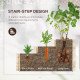 3 Tier Raised Garden Bed with 9 Grow Grids and Bed Liner for Garden, Outdoor to Vegetables, Flowers, Natural