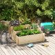 3 Tier Raised Garden Bed with 9 Grow Grids and Bed Liner for Garden, Outdoor to Vegetables, Flowers, Natural