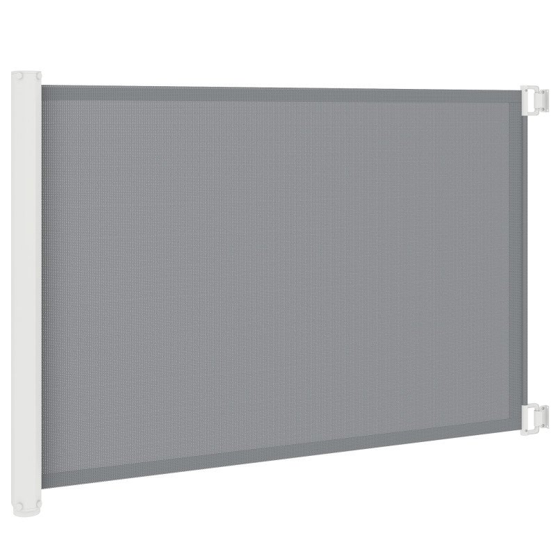Retractable Pet Safety Barrier Gate, Flexible and Extensible for Stairways Doorways Hallways, Grey