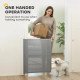 Retractable Pet Safety Barrier Gate, Flexible and Extensible for Stairways Doorways Hallways, Grey