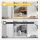 Retractable Pet Safety Barrier Gate, Flexible and Extensible for Stairways Doorways Hallways, Grey