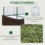 56" x 29" x 77" Walk-in Greenhouse, Mini Greenhouse with 4 Shelves, Roll-Up Door and Weatherized Cover, Clear