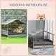 Wicker Pet House Dog Bed for Indoor/Outdoor Rattan Furniture with Cushion
