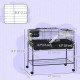 Small Animal Cage Deluxe Pet Habitat Rolling Rabbit Hutch for Bunny Guinea Pig Pet Mink Chinchilla