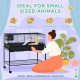 Small Animal Cage Deluxe Pet Habitat Rolling Rabbit Hutch for Bunny Guinea Pig Pet Mink Chinchilla