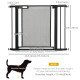 29.5"-40.6" Metal Pet Gate, Dog Gate with Auto Closing Door, Double Locking, for Doorways, Stairs, Hallways, Black