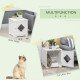 Cat Litter Box Enclosure End Table, Indoor Cat Washroom with Magnetic Door, Hidden Litter Box Nightstand with Large Tabletop, Easy Assembly, White