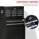 6-Drawer Tool Chest Set with 4 Wheels, Lockable Rolling Tool Box and Storage Cabinet for Garage Factory Workshop, Black