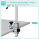 Adjustable Pet Grooming Arm, with Clamp, Haunch Holders & Grooming Loop - Sliver