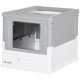 Top Entry Enclosed Kitty Litter Box with Scoop, Tray, Front Entry, Large Space, Foldable, Portable, Grey