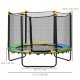 Qaba 4.6FT Trampoline for Kids with Enclosure Net for Ages 3-6, Indoor Outdoor Use, Black