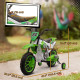 Kids Dirt Bike Battery-Powered Ride-On Electric Motorcycle with Charging 12V Battery, Training Wheels, Green