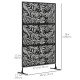 Metal Outdoor Privacy Screen, Decorative Outdoor Divider with Stand and Expansion Screws, Freestanding Privacy Panel for Garden Deck Pool Hot Tub, Willow Branch Style