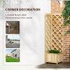 Raised Garden Bed Wood Planter with Trellis for Vine Climbing, 16" x 16" x 57", Natural