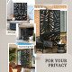 Freestanding Outdoor Privacy Screen, Decorative Metal Outdoor Divider with Stand for Garden, Backyard, Deck, Black