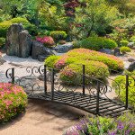 6FT Steel Garden Bridge with Safety Siderails, Decorative Arc Landscaping Bridge for Backyard Creek Stream Pond, Black