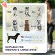 Foldable Pet Stroller with Universal Front Wheels, Shock Absorber, Dog Cat Carriage for Large & Medium Dogs, Dark Grey