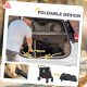 Foldable Pet Stroller with Universal Front Wheels, Shock Absorber, Dog Cat Carriage for Large & Medium Dogs, Black