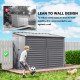 4.6' x 9' Steel Outdoor Storage Shed, Lean to Shed, Metal Tool House with Foundation Kit, Lockable Doors, Gloves and 2 Air Vents for Backyard, Patio, Lawn, Grey