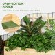 Wood Planter Box with Trellis for Climbing Plants, Raised Garden Bed for Outdoor Flowers Herbs, 43"x46"x47", Natural