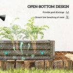 4' x 4' x 1' Raised Garden Bed Galvanized Steel Planter Box for Vegetables, Flowers, Herbs, Light Grey